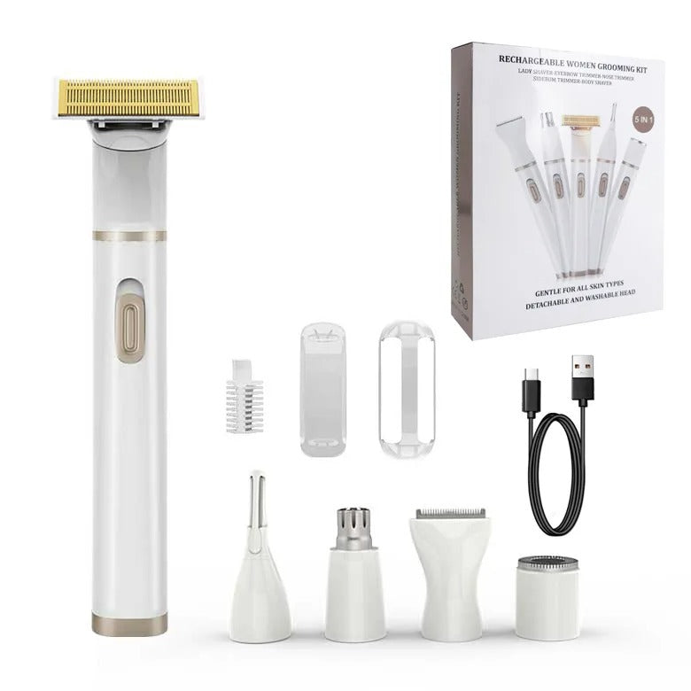 GLOWTECHS™ 5-in-1 Rechargeable Lady Shaver